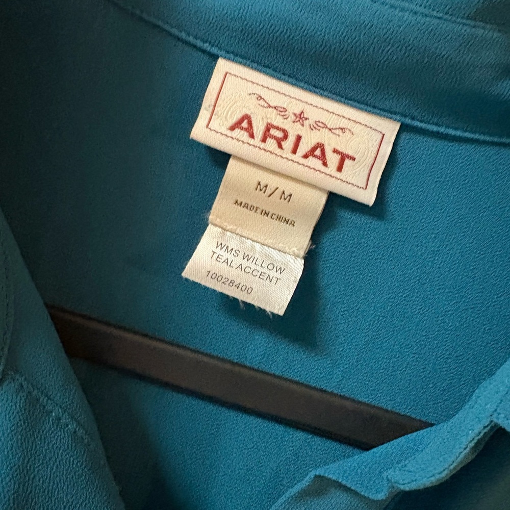 Ariat Teal Embroidered maxi shirt - Picture 5 of 6